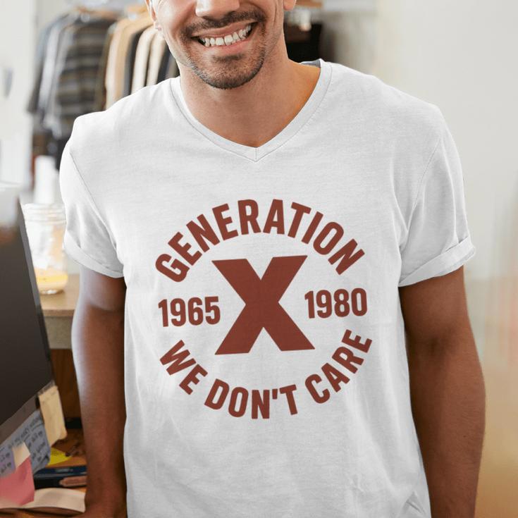 Retro Gen X 1965-1980 Sarcastic Nostalgia Graphic Premium Tri-Blend Men's V-Neck T-Shirt Retro Gen X 1965-1980 Sarcastic Nostalgia Graphic Premium Tri-Blend Men's V-Neck T-Shirt