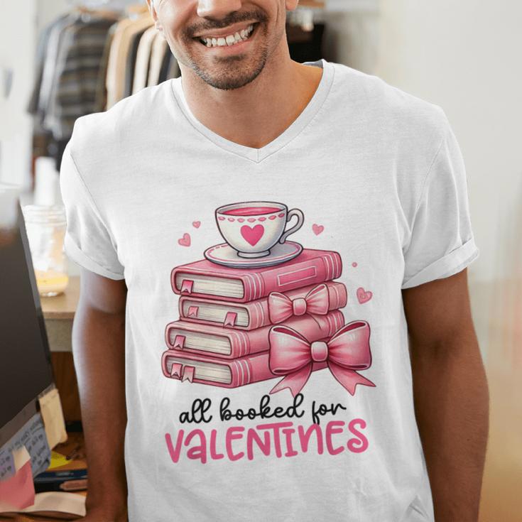 Retro Groovy Valentine Men Women Kid Tees By Emily All Booked For Valentines Book Reading Bookworm Nerdy Men's V-Neck T-Shirt Retro Groovy Valentine Men Women Kid Tees By Emily All Booked For Valentines Book Reading Bookworm Nerdy Men's V-Neck T-Shirt