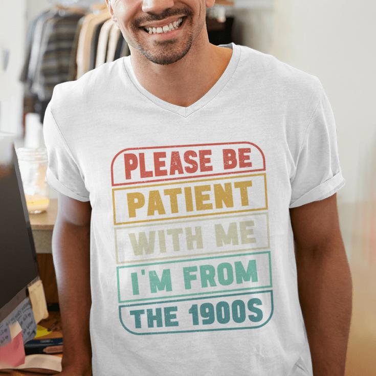 Retro Humor Please Be Patient With Me I'm From The 1900s Premium Men's V-Neck T-Shirt