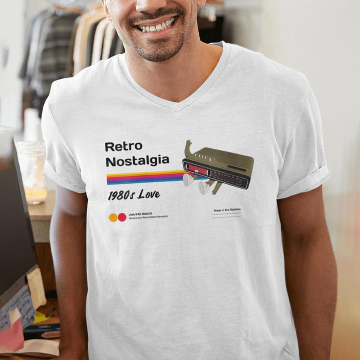 Retro Nostalgia 1980s Love Graphic Men's V-Neck T-Shirt
