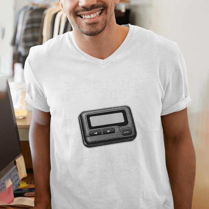 Retro Pager 90s Nostalgia Premium Tri-Blend Men's V-Neck T-Shirt Retro Pager 90s Nostalgia Premium Tri-Blend Men's V-Neck T-Shirt
