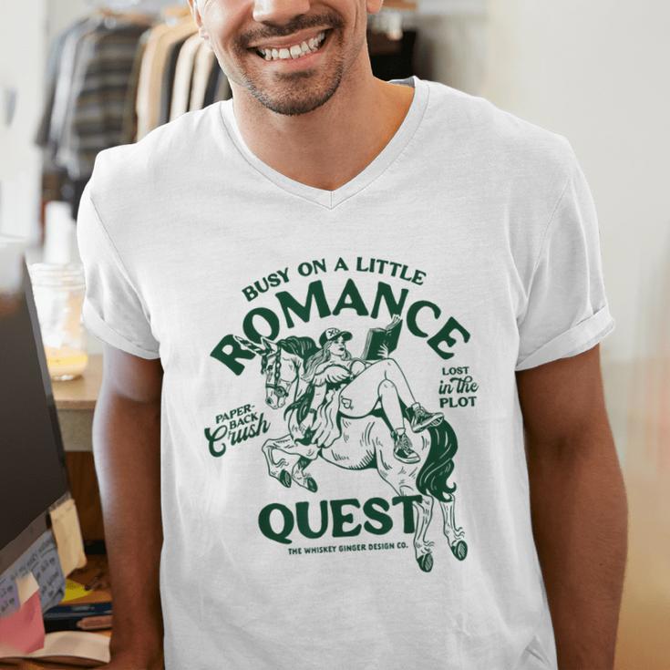 Romance Novel Smut Book Lover Bookish Bibliophile Men's V-Neck T-Shirt