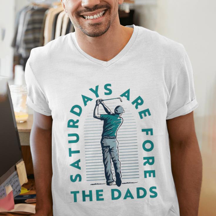 Saturdays For Dads Golfer Father's Day Men's V-Neck T-Shirt