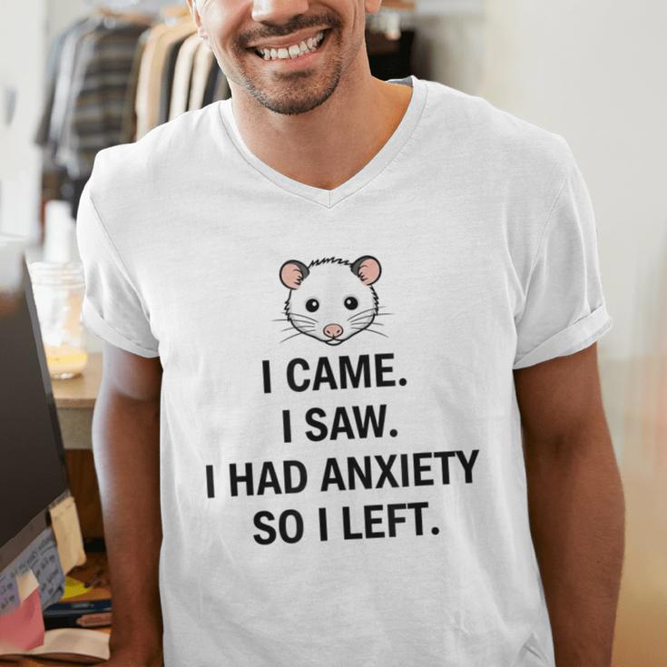 I Came I Saw I Had Anxiety So I Left Introvert Tee Men's V-Neck T-Shirt