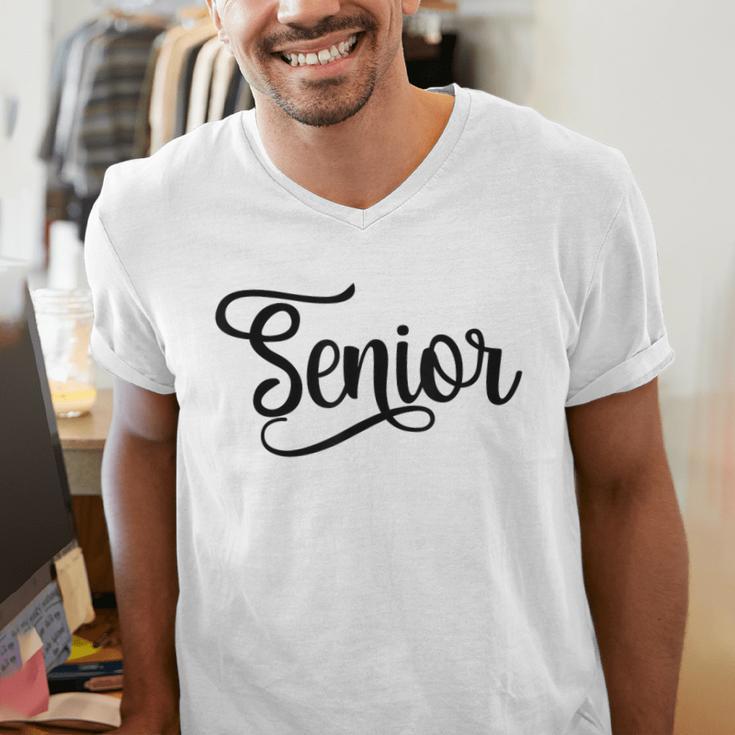 That Says Senior Cursive Script Graduation Men's V-Neck T-Shirt