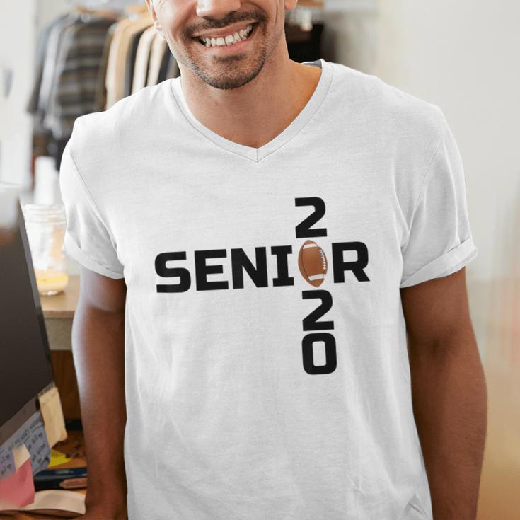 Senior 2020 Football Graduation Shirt Men's V-Neck T-Shirt