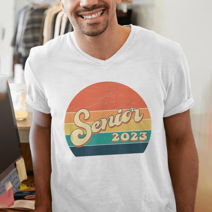 Senior 2023 Graduation My Last First Day Of Class Of 2023 Men's V-Neck T-Shirt