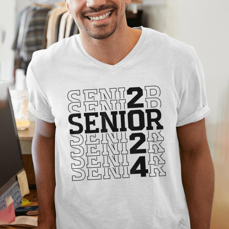Senior 2024 Class Of 2024 Graduation 2024 Women Boy Girl Men's V-Neck T-Shirt