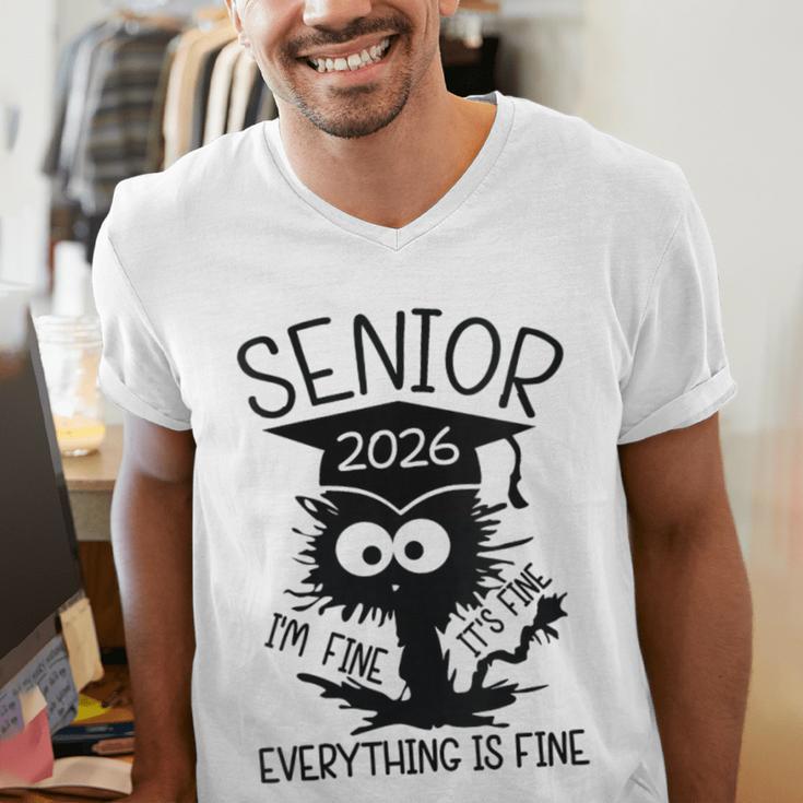 Senior 2026 High School College Graduation Year Class Of 26 Men's V-Neck T-Shirt