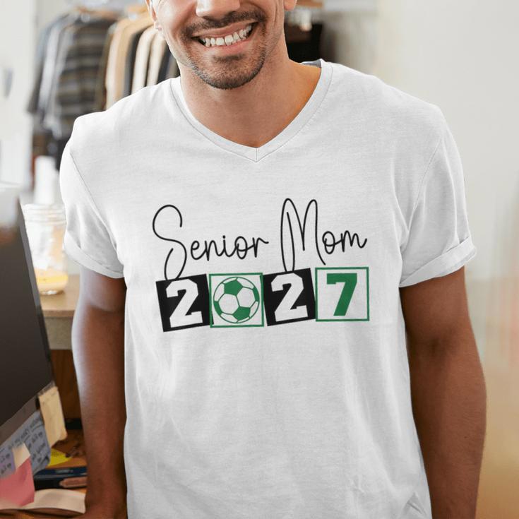 Senior 2027 Soccer Mom Final Season Class Of 2027 Graduation Men's V-Neck T-Shirt