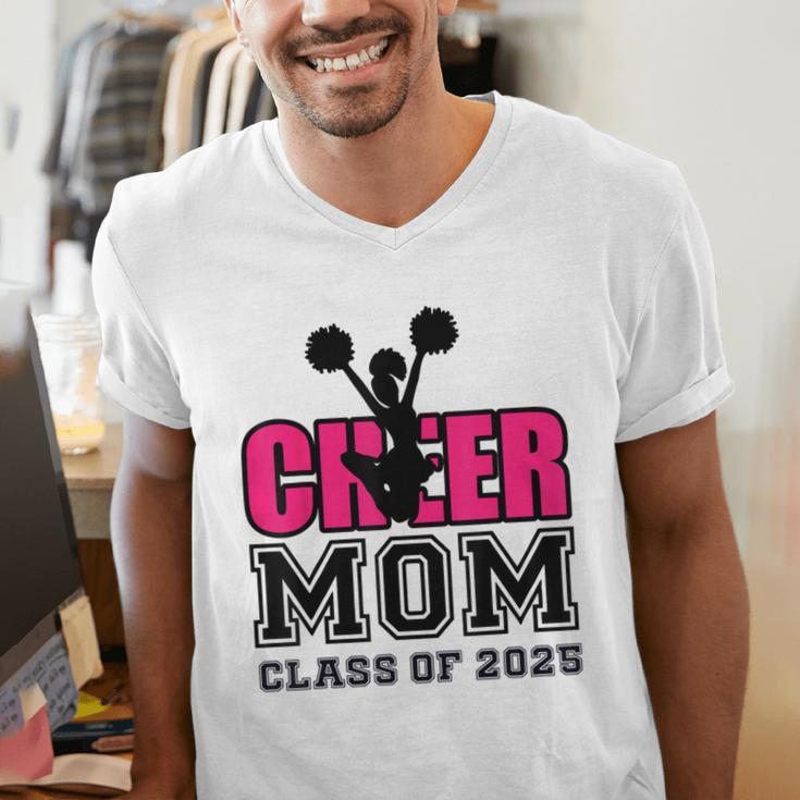 Senior Cheerleader Mom Cheer Class Of 2025 Graduation Women Men's V-Neck T-Shirt