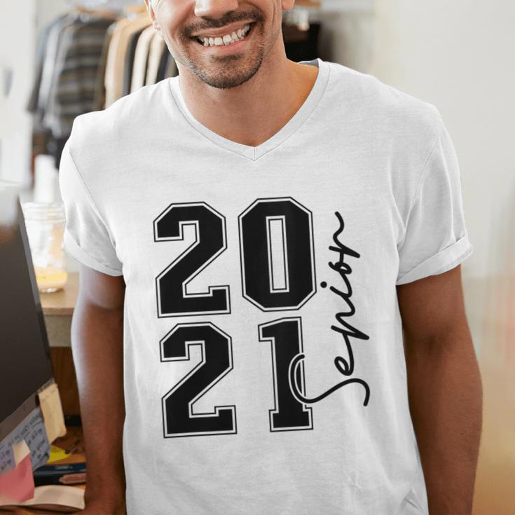Senior Class Of 2021 Graduation High School College Men's V-Neck T-Shirt