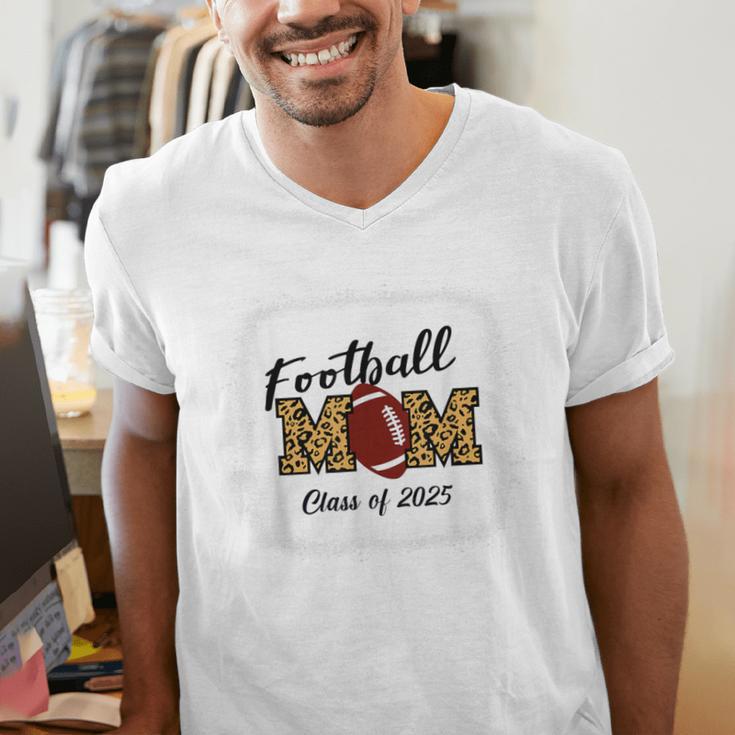 Senior Football Mom Class Of 2025 Graduation Graduate Men's V-Neck T-Shirt