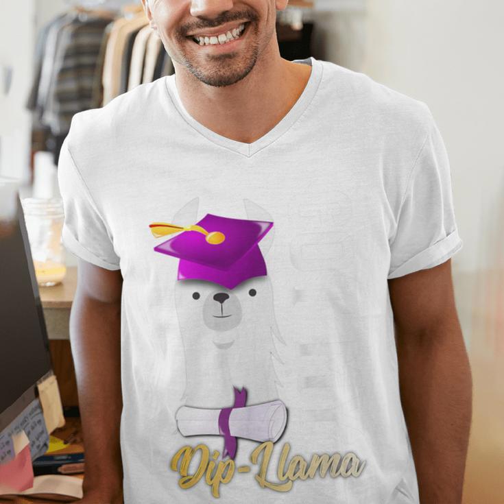 Senior Graduation 2020 Got My Dip-Llama Diploma Llama Pun Men's V-Neck T-Shirt