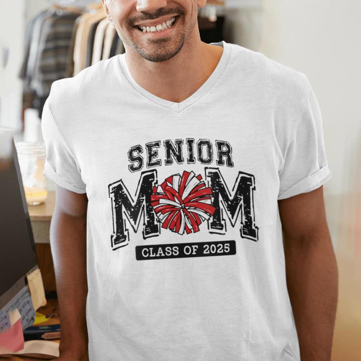 Senior Mom 2025 Cheer Mama Class Of 2025 Graduation Men's V-Neck T-Shirt