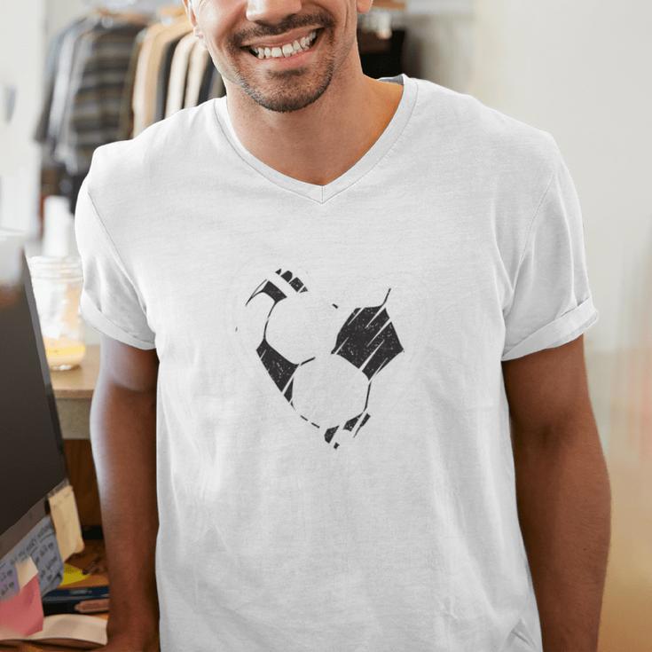 Senior Mommy Class Of 2026 Soccer Graduation Heart Premium Tri-Blend Men's V-Neck T-Shirt