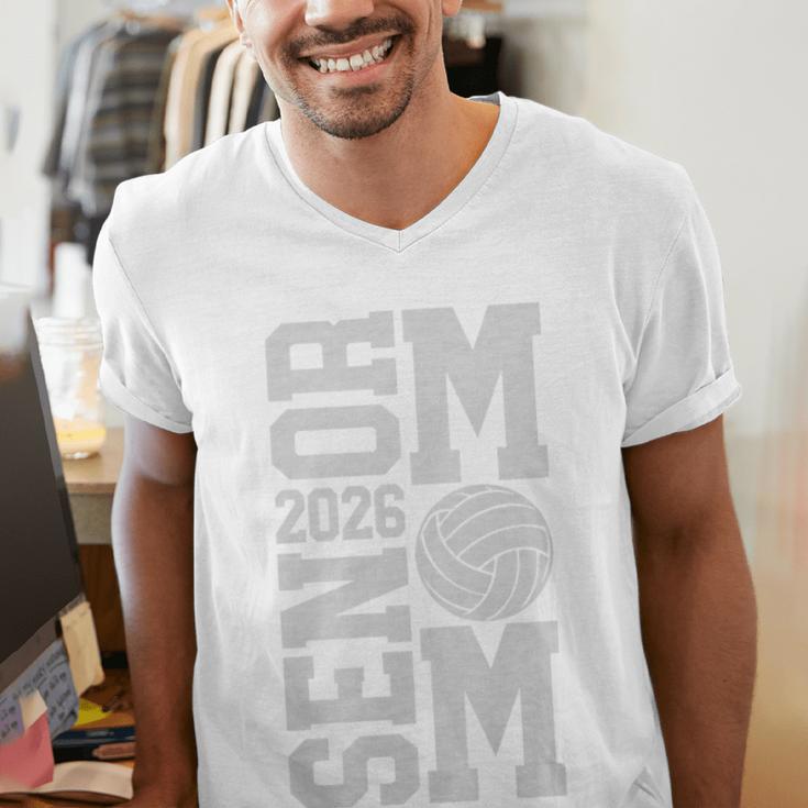 Senior Volleyball Mom 2026 Class Graduation Volleyball Premium Tri-Blend Men's V-Neck T-Shirt