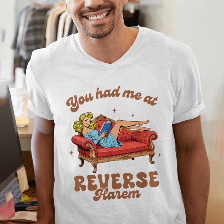 Smut Reader You Had Me At Reverse Harem Spicy Grey Book Men's V-Neck T-Shirt Smut Reader You Had Me At Reverse Harem Spicy Grey Book Men's V-Neck T-Shirt