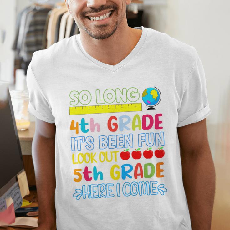 So Long 4th Grade Here I Come Graduation 5th Grade Kids Tee Premium Men's V-Neck T-Shirt