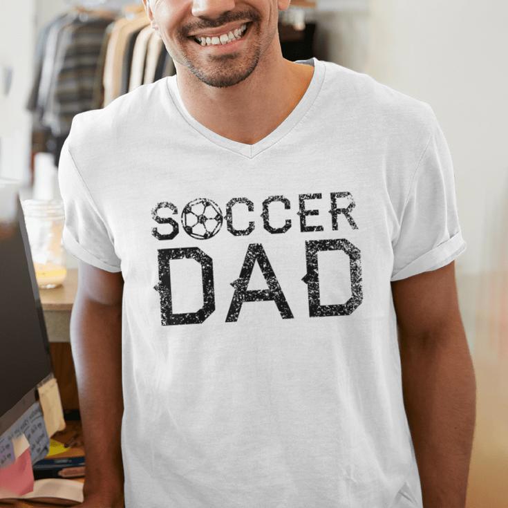 Soccer Dad Player Daddy Father Men's V-Neck T-Shirt Soccer Dad Player Daddy Father Men's V-Neck T-Shirt