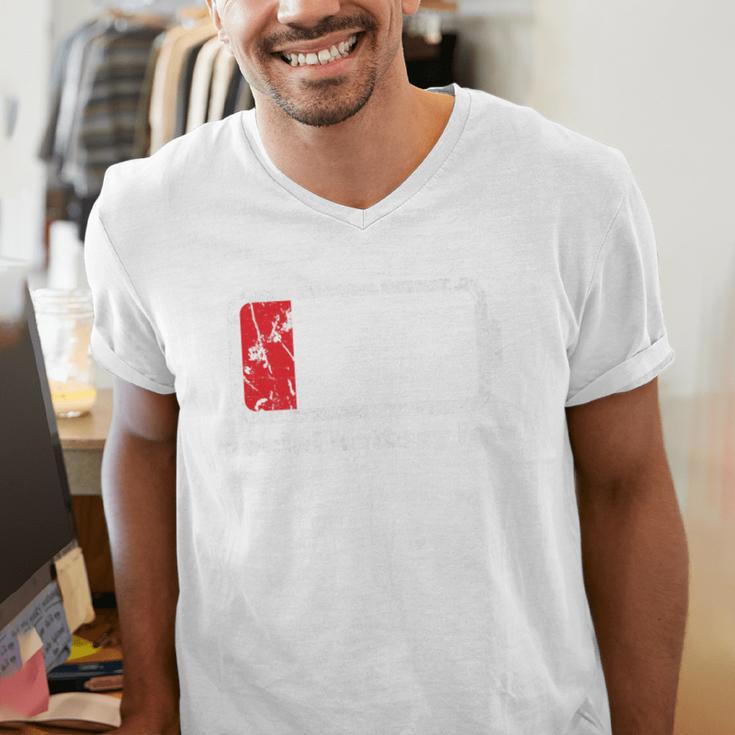 Social Battery Low Introvert Premium Men's V-Neck T-Shirt
