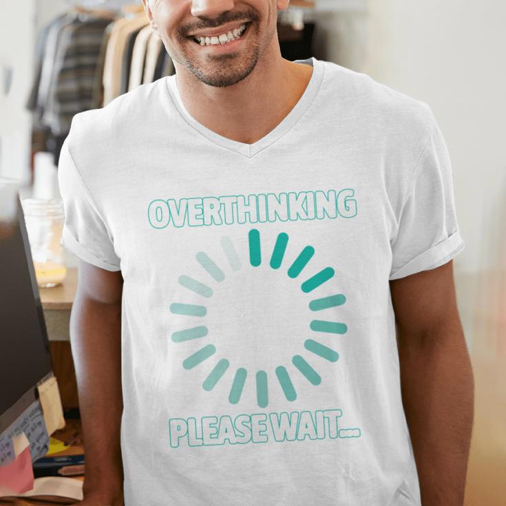 Social Introvert's Overthinking Please Wait Awkward Humor Men's V-Neck T-Shirt Social Introvert's Overthinking Please Wait Awkward Humor Men's V-Neck T-Shirt