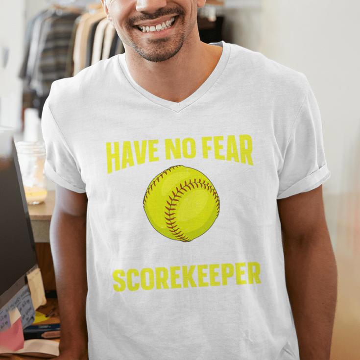 Softball Scorekeeper For a Score Book Keeper Premium Tri-Blend Men's V-Neck T-Shirt