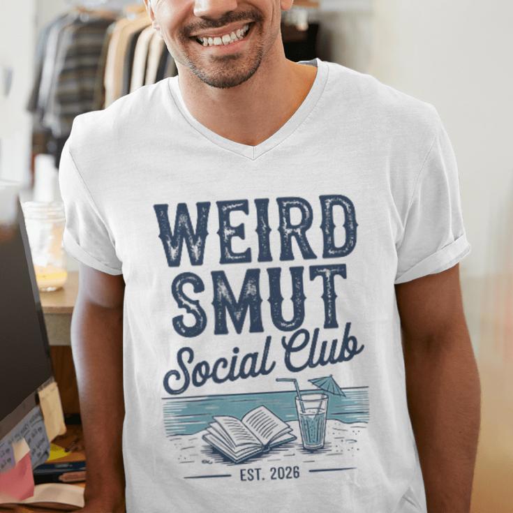 Spicy Romance Book Reader Fan Weird Smut Social Club Men's V-Neck T-Shirt