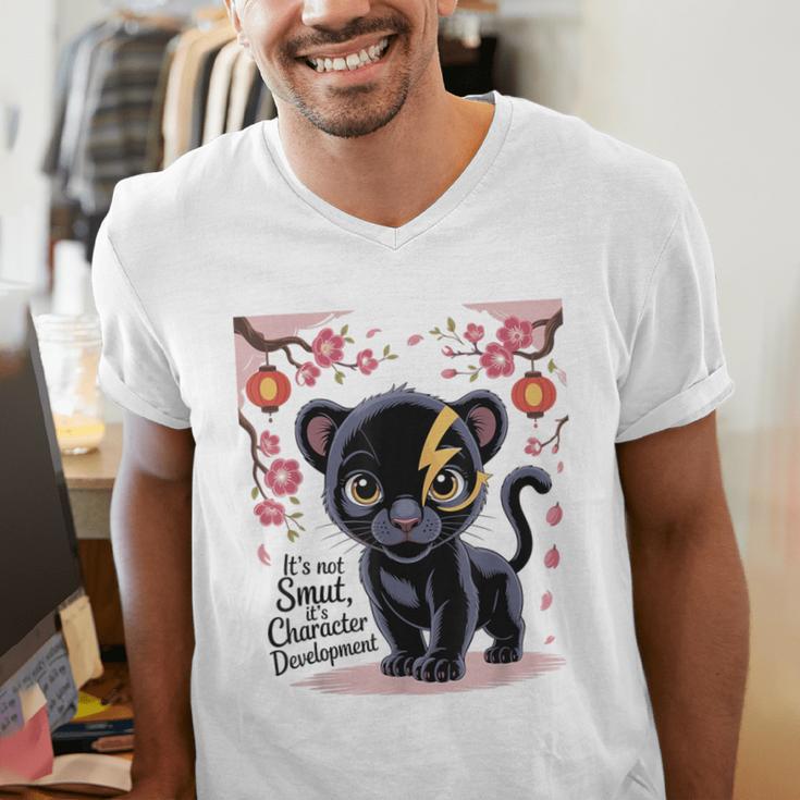 Spicy Romance Character Development Book Reader Design Men's V-Neck T-Shirt