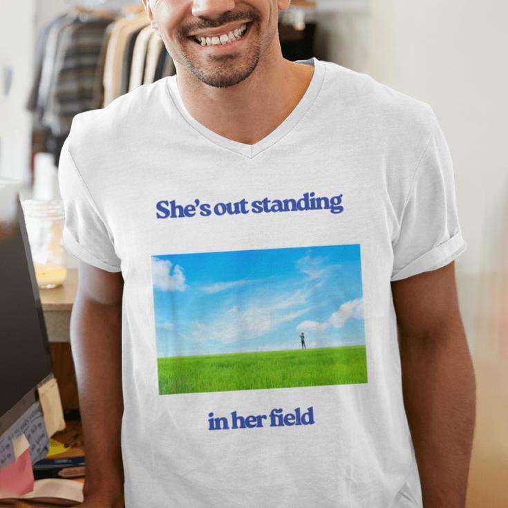 Out Standing In Her Field Graduation Tee Men's V-Neck T-Shirt