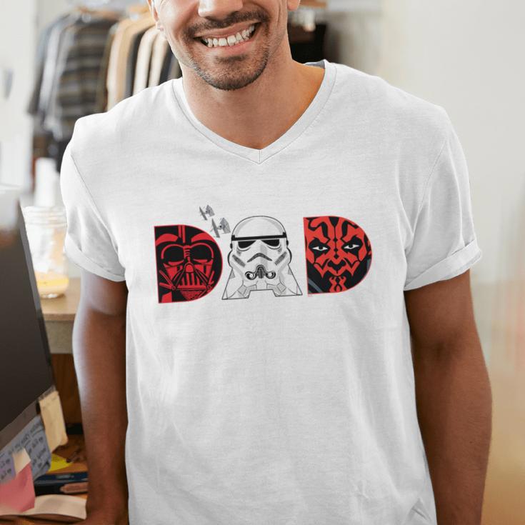 Star Wars Darth Vader Darth Maul Dad Father's Day Birthday Men's V-Neck T-Shirt