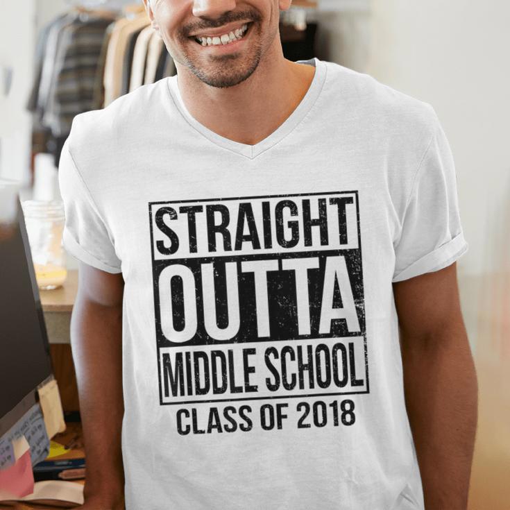 Straight Outta Middle School Graduation Men's V-Neck T-Shirt
