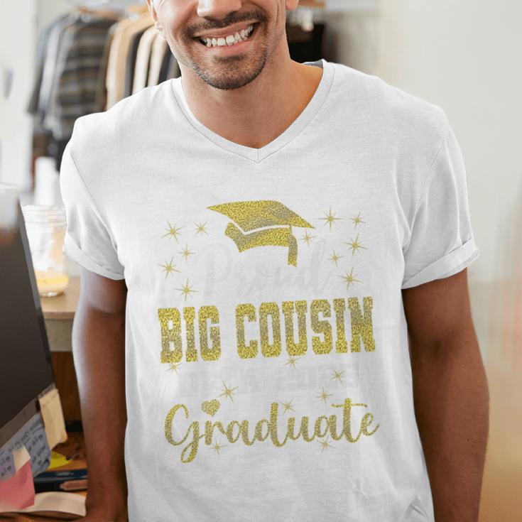 Super Proud Big Cousin Of 2025 Graduate Graduation Family Premium Men's V-Neck T-Shirt