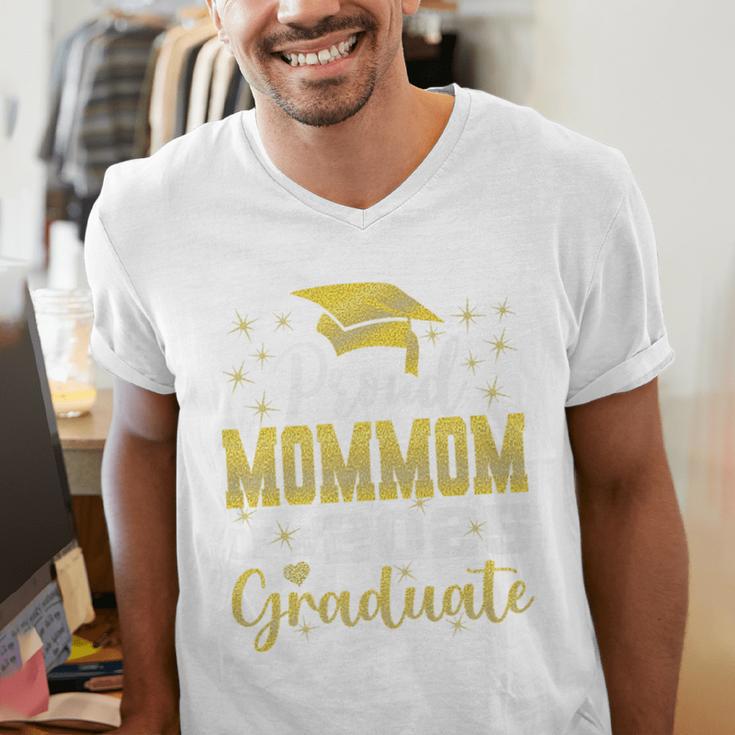 Super Proud Mommom Of 2025 Graduate Senior Graduation Family Premium Men's V-Neck T-Shirt