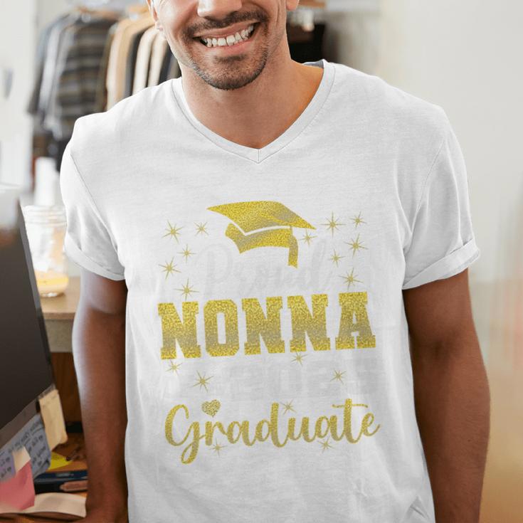 Super Proud Nonna Of 2025 Graduate Senior Graduation Family Premium Men's V-Neck T-Shirt