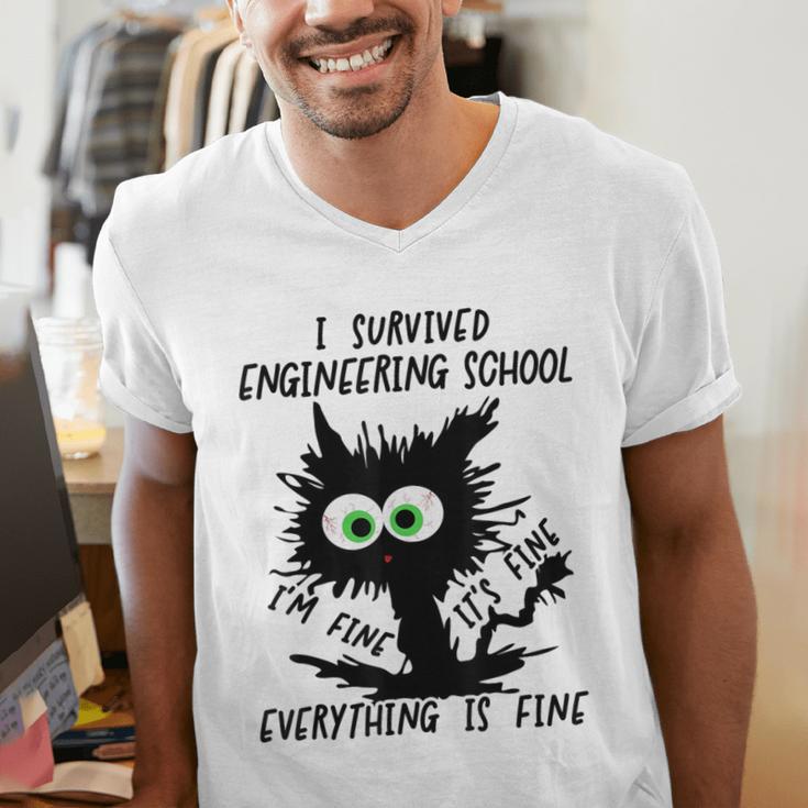 I Survived Engineering School Graduation 2026 Men's V-Neck T-Shirt