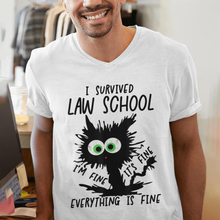 I Survived Law School Graduation 2025 2026 Men's V-Neck T-Shirt