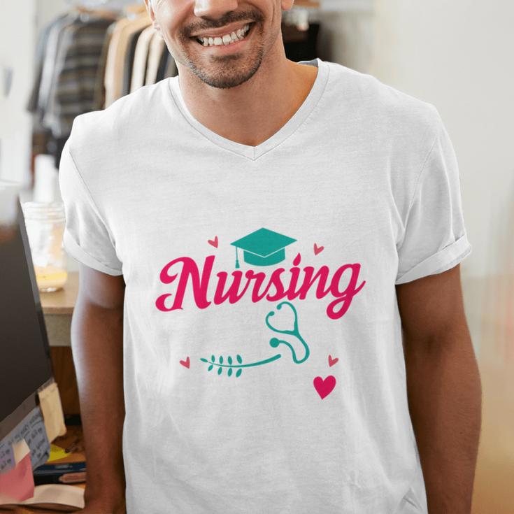 I Survived Nursing School Class Of 2026 Nurse Graduation Men's V-Neck T-Shirt