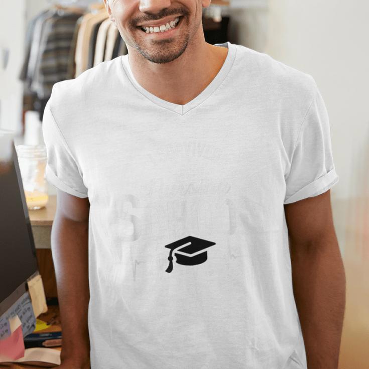 I Survived Nursing School Graduation RN NurseShirt Men's V-Neck T-Shirt