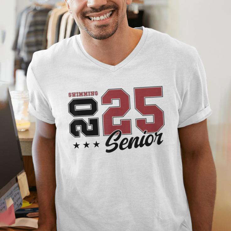 Swimming Senior Night Swimming Senior 2025 Graduation 59 Men's V-Neck T-Shirt