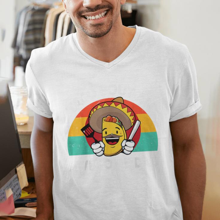 Taco Bout Awesome Dad Cinco De Mayo Mexican Men Men's V-Neck T-Shirt