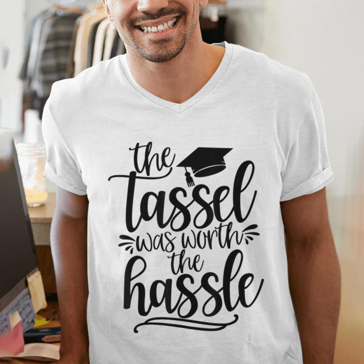 The Tassel Was Worth The Hassle Graduation Men's V-Neck T-Shirt
