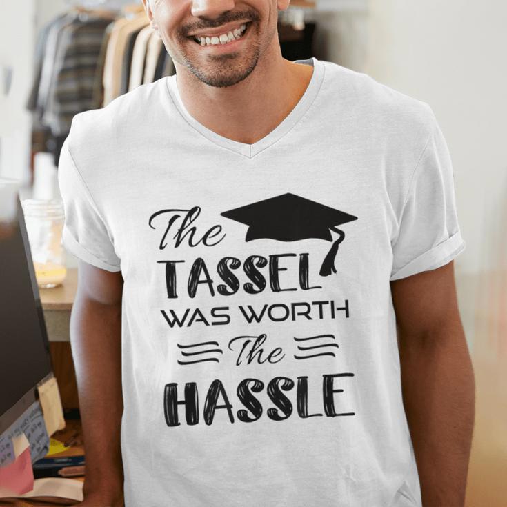 The Tassel Was Worth The Hassle Shirt Graduation TShirt Men's V-Neck T-Shirt