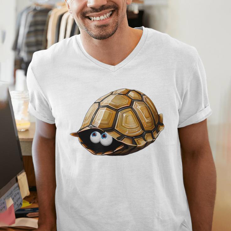 Timid Turtle Cute Introvert Misanthropic Antisocial Men's V-Neck T-Shirt Timid Turtle Cute Introvert Misanthropic Antisocial Men's V-Neck T-Shirt