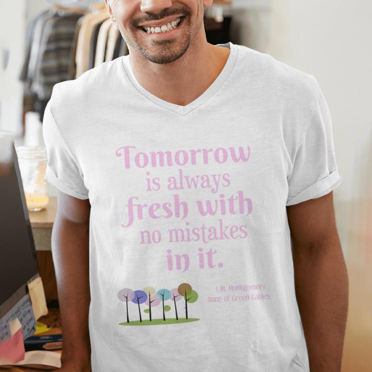 Tomorrow Is Fresh Anne Of Green Gables Book Quote Shirt Premium Tri-Blend Men's V-Neck T-Shirt Tomorrow Is Fresh Anne Of Green Gables Book Quote Shirt Premium Tri-Blend Men's V-Neck T-Shirt