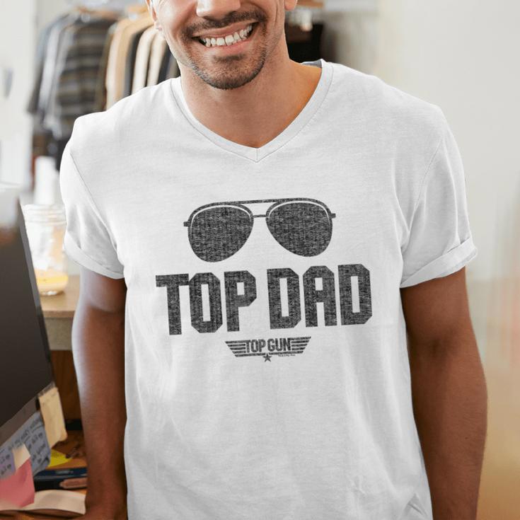Top Gun Top Dad Men's V-Neck T-Shirt