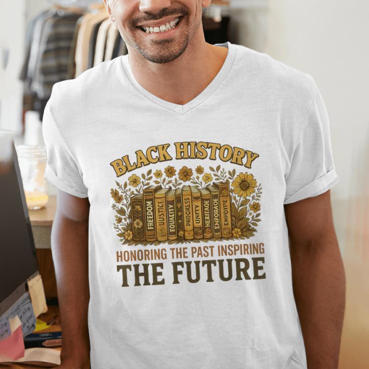 History Honoring Past Inspiring The Future Book Men's V-Neck T-Shirt History Honoring Past Inspiring The Future Book Men's V-Neck T-Shirt