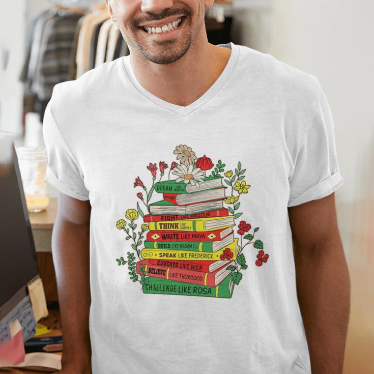 History Month Black History Shirts Book Lover Teacher Men's V-Neck T-Shirt History Month Black History Shirts Book Lover Teacher Men's V-Neck T-Shirt