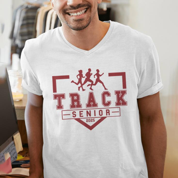 Track Senior Night Track Senior 2025 Graduation 36 Men's V-Neck T-Shirt