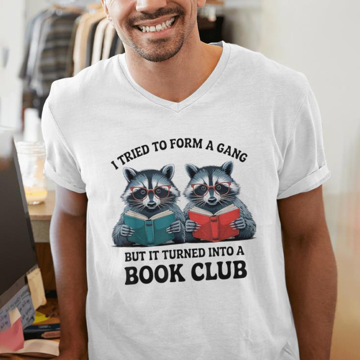 I Tried To Form Gang But It Turned Into A Book Club Reading Men's V-Neck T-Shirt